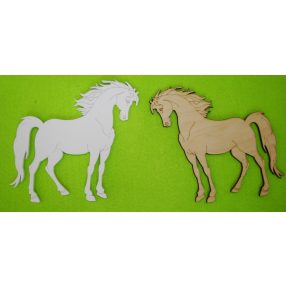   Natúr és fehér fa ló Jobbra és balra néző 	2db/csomag	15x14cm 