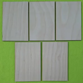 Natúr,nyír rétegelt lemez Tábla	5db/csomag	9,7x15 cm 