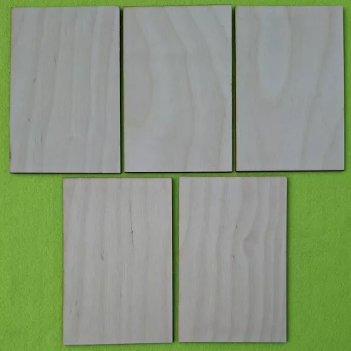 Natúr,nyír rétegelt lemez Tábla	5db/csomag	9,7x15 cm 