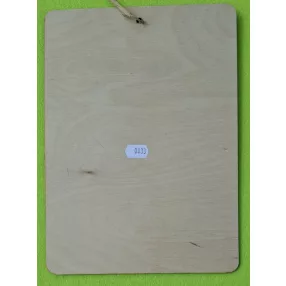   Natúr,nyír rétegelt lemez A 5 ös tábla 1 lyukkal 	1db	24,7x17,9cm 