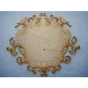 Natúr fa  díszes tábla madárkával 	1db	21x25cm  