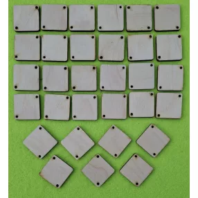   Natúr,nyír rétegelt lemez Négyzet Naptár táblához 	30db/csomag	2,5x2,5cm