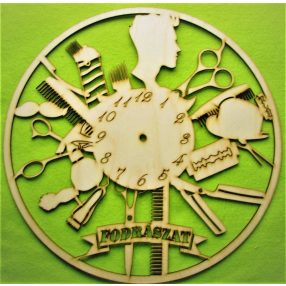 Natúr fa  Fodrász óralap áttört 	1 db	29x29cm