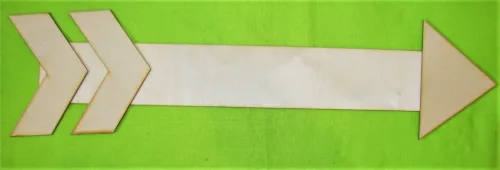 Natúr,nyír rétegelt lemez  Variálható Nyíl 	1 szett 	70x20 cm vastagság 3mm