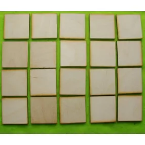 Natúr fa  Négyzet tábla	20db /csomag 	5x5 cm 
