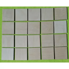   Natúr,nyír rétegelt lemez  Négyzet tábla	20db /csomag 	5x5 cm 