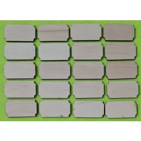 Natúr,nyír rétegelt lemez Tábla	20db/csomag	5x2,7cm 