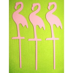   Rózsaszín fa  beszúrós Flamingó rózsaszín	3db/csomag	4,5x18cm 