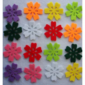 Vegyes színű filc  virág	16db/csomag	5cm 	