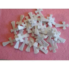 Fehér filc  kereszt 2,9x4,6cm 40db/csomag