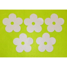Fehér   filc  margaréta	 5db/csomag	13x13cm 