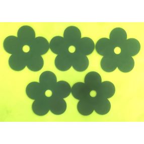 Sötét  zöld  filc  margaréta	 5db/csomag	13x13cm 