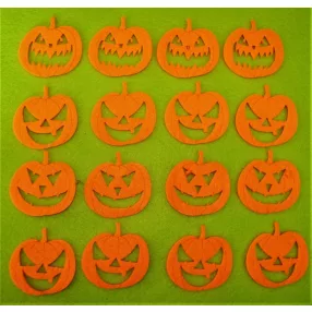 Filc  Halloween tök 	 5x5cm 16db/csomag	