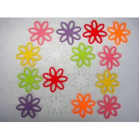  Filc virág	vegyes színben 16db/csomag	6x6cm  