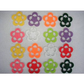  Filc virág	 vegyes színben 16db/csomag 6x6cm 