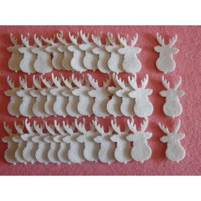 Filc rénszarvas fej	 2,8x4,6cm  35db/csomag	
