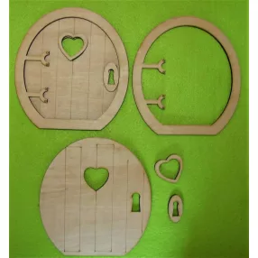 Natúr fa  Tündér ajtó Dála	2szett/csomag	13x14cm 