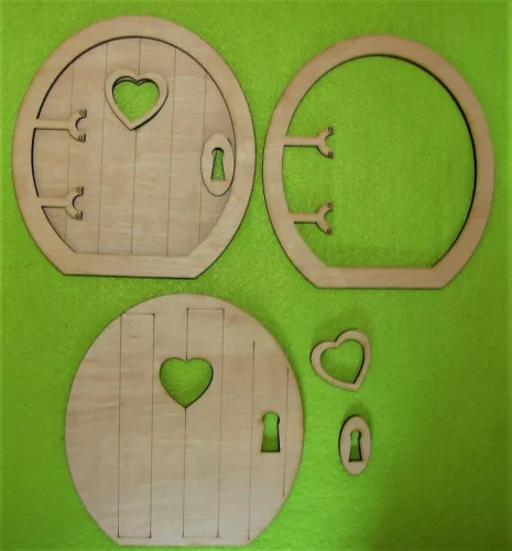 Natúr fa  Tündér ajtó Dála	2szett/csomag	13x14cm 