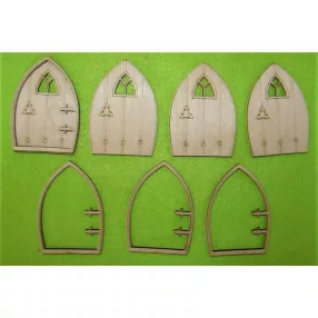 Natúr fa  Tündér ajtó kicsi	4szett/csomag	6x8,5cm 