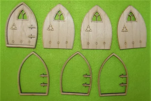 Natúr fa  Tündér ajtó kicsi	4szett/csomag	6x8,5cm 