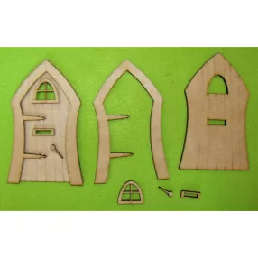 Natúr fa  Tündér ajtó Lily	2 szett /csomag	13,5x8,5cm 