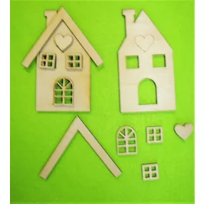 Natúr fa házikó 	2szett/csomag	10x6cm  