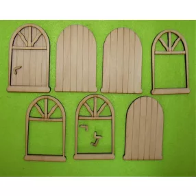 Natúr fa  Tündér ajtó keretes	4szett/csomag	5,5x8,5cm 