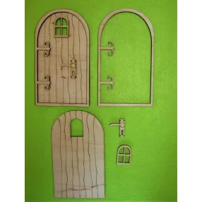 Natúr fa Tündér ajtó Ella	2szett/csomag 	8x14cm  