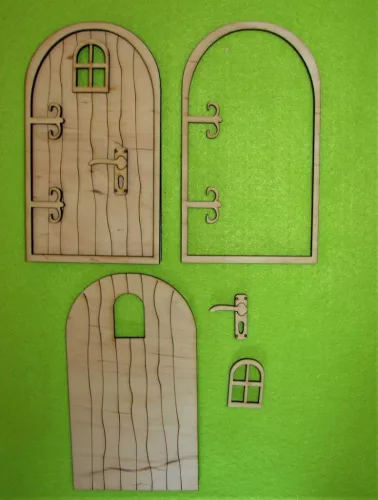 Natúr fa Tündér ajtó Ella	2szett/csomag 	8x14cm  