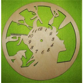 Natúr fa fodrász óra lap Fodrász munka közben	1db	29cm 