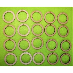   Natúr nyírfa fa Fülbevaló alap Kör 	 20Db / csomag	3x3cm  