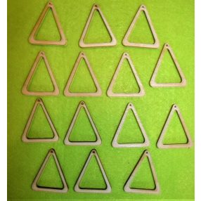   Natúr nyírfa fa Fülbevaló alap háromszög 	 14Db / csomag	3,5x3cm  