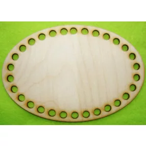   16,5x11cm Horgolható Natúr,nyír rétegelt lemez ovál tábla 1 db  vastagság 3mm
