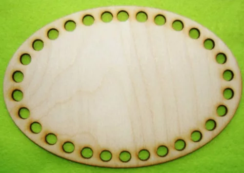 16,5x11cm Horgolható Natúr,nyír rétegelt lemez ovál tábla 1 db  vastagság 3mm