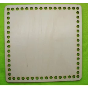   21,5x21,5cm  Horgolható Natúr,nyír rétegelt lemez négyzet tábla   1 db vastagság 3mm