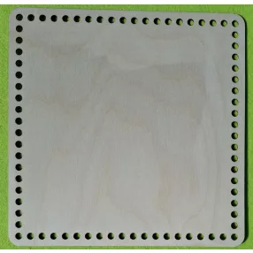   27,5x27,5cm Horgolható Natúr,nyír rétegelt lemez négyzet tábla   1 db 