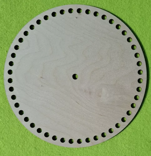 20 cm Horgolható Natúr,nyír rétegelt lemez kör óralap   1 db  vastagság 3mm