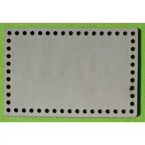   20x13,3cm  Natúr,nyír rétegelt lemez Téglalap horgolható fa alap 6mm lyukkal 	1db	
