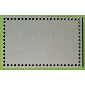   25x16cm Natúr,nyír rétegelt lemez Téglalap horgolható fa alap 6mm lyukkal 	1db	