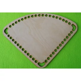   18,5x18,5cm Natúr,nyír rétegelt lemez Horgolható fa alap negyed kör 7,5mm lyukkal	1db	 