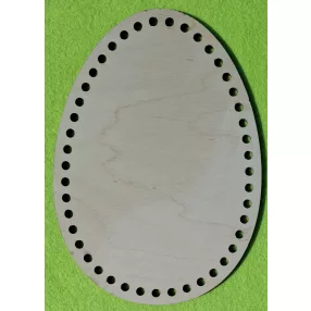   21x15cm Natúr,nyír rétegelt lemez Horgolható fa Tojás 6mm lyukkal	1db	