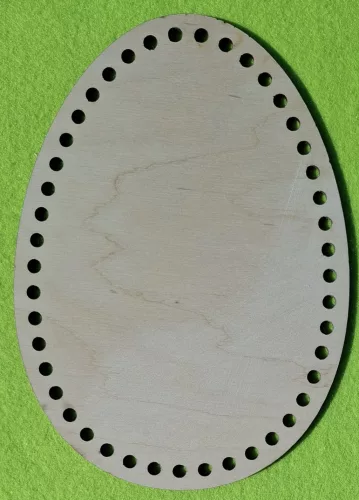 21x15cm Natúr,nyír rétegelt lemez Horgolható fa Tojás 6mm lyukkal	1db	