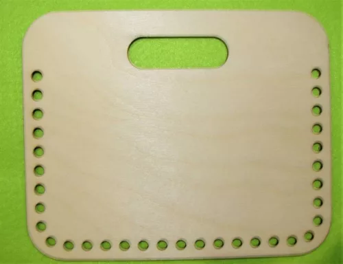 18,5x15 cm Natúr,nyír rétegelt lemez Horgolható Doboz tető  6mm lyukkal 	1db	