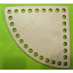   11x11 cm Natúr,nyír rétegelt lemez Horgolható   Közepes Negyed kör  6mm lyukkal 	1db	