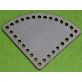   11x11 cm Natúr,nyír rétegelt lemez Horgolható   Közepes Negyed kör  6mm lyukkal 	1db	