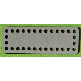   15x5 cm  Natúr,nyír rétegelt lemez Horgolható Téglalap 6mm lyukkal 	1db	