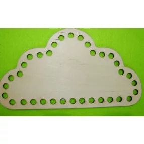   21x11 cm Natúr,nyír rétegelt lemez Horgolható felhő közepes  8mm lyukkal	1db	