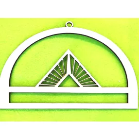 Natúr fa Makramézható Félkör  fa alap  	1db	13x20 cm 