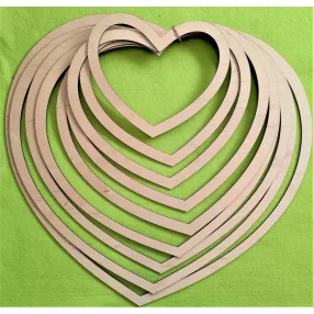   Natúr fa   Makramézható szív alap szett 	1szett	55x51-51x47-47x44-43x40-40x37-36x33-32x29-28x25-25x21<wbr> cm 