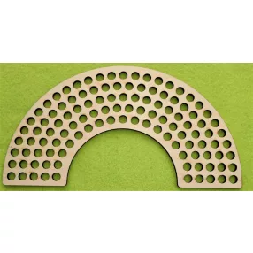   24x12cm Natúr fa  Horgolható Szivárvány fa alap 8mmlyukkal	1db	